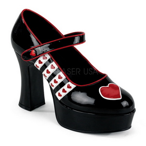 svart 11 cm QUEEN-55 h�ye damesko med h�l