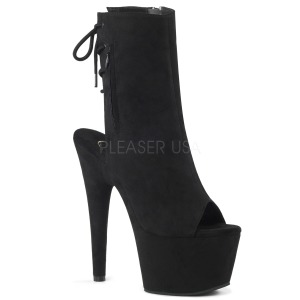 svart faux suede 18 cm ADORE-1018FS pole dance ankelst�vletter