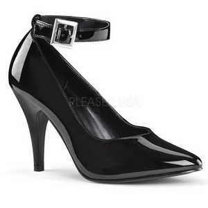 svart lakk 10,5 cm DREAM-431 dame pumps med lave h�l