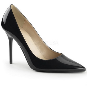 svart lakk 10 cm CLASSIQUE-20 h�ye pumps damesko til menn