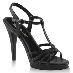 svart matt 12 cm FLAIR-420 high heels sko til menn