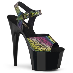 svarte h�ye h�ler 18 cm ADORE-708N-LTP JELLY-LIKE strekkmateriale plat� h�ye h�ler