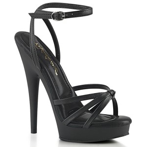 svarte plat�sandaler 15 cm SULTRY-638 vegan sandaler med h�ye h�ler