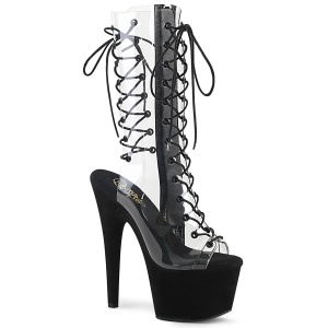 transparent 18 cm ADORE-700-60FS h�yh�lte st�vler - pole dance plat�st�vler
