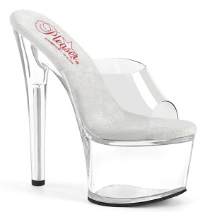 transparent 20 cm PASSION-701 h�yh�lte mules - pole dance h�ler