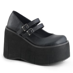 vegan 11,5 cm DemoniaCult KERA-08 gothic mary jane pumps med plat�