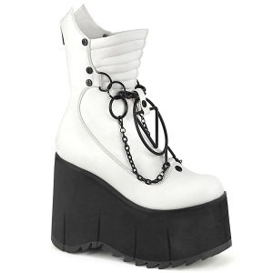vegan 11,5 cm KERA-130 demoniacult alternative plat�boots hvit