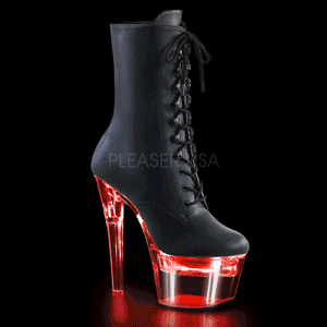 vegan 18 cm FLASH-1020-7 pole dance ankelst�vletter med led lys plat�