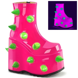 vegan 18 cm SLAY-77 demoniacult alternative plat�boots neon