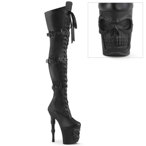 vegan 20 cm RAPTURE-3028 hodeskalle plat� l�rh�ye st�vletter h�ye h�ler