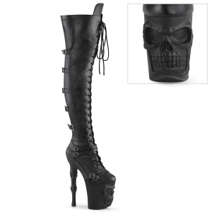 vegan 20 cm RAPTURE-3045 hodeskalle plat� l�rh�ye st�vletter h�ye h�ler