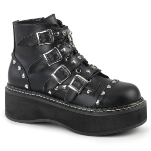 vegan 5 cm DemoniaCult EMILY-315-1 gothic ankelst�vler med spenner