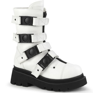 vegan 6,5 cm RENEGADE-55 demoniacult alternative plat�boots hvit