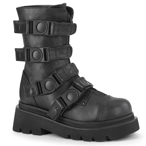 vegan 6,5 cm RENEGADE-55 demoniacult alternative plat�boots svart
