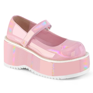 vegan 8,5 cm DemoniaCult DOLLIE-01 mary jane pumps rosa