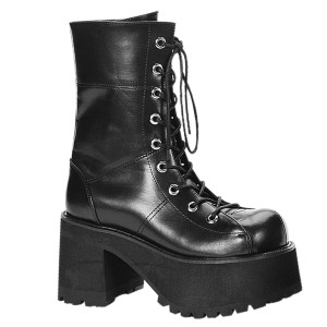 vegan 9,5 cm RANGER-301 demoniacult alternative plat�boots svart