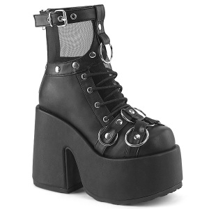 vegan blokkh�l sko 13 cm CAMEL-52 chunky boots h�ye h�ler plat�boots