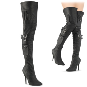 vegan boots 13 cm SEDUCE-3019 l�rh�ye boots med spenner