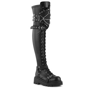 vegan milit�rst�vler 6,5 cm RENEGADE-320 l�rh�ye boots med spenner