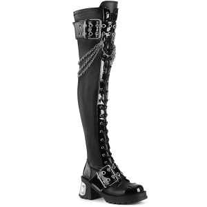 vegan sn�reboots 7 cm BRATTY-304 l�rh�ye boots chunky heels
