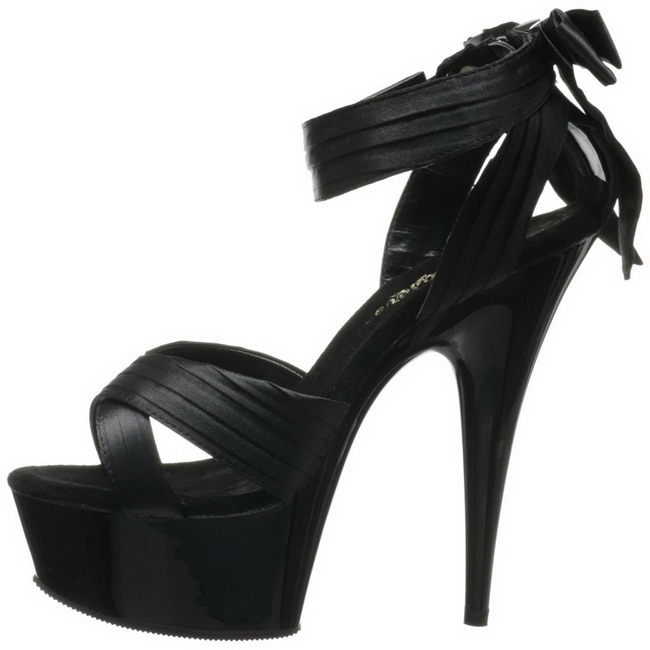 Black satin evening shoes Clearance