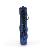 1040SPF - 18 cm pleaser h�ye h�ler boots slangem�nster bl�
