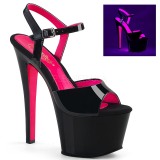 lakkl�r 18 cm SKY-309TT h�yh�lte sandaler neon plat�