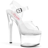 gjennomsiktig plat�sandaler 18 cm PASSION-708 h�yh�lte sandaler