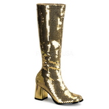 gull spangle 8 cm SPECTACUL-300SQ høye støvler dame
