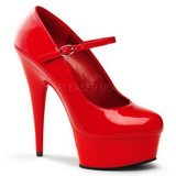 r�d lakk 15 cm PLEASER DELIGHT-687 plat� pumps h�y h�l