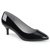 svart lakklær 6,5 cm KITTEN-01 store størrelser pumps sko