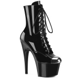 ADORE-1020ESC - 18 cm steel toe high heel boots patent black