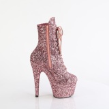 ADORE-1020GWR 18 cm pleaser h�ye h�ler boots glitter rosa gull