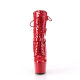 ADORE-1043 - 18 cm platform høyhælte boots lakk røde