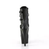 ADORE-1043 - 18 cm platform h�yh�lte boots vegan svarte