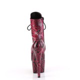 ADORE - 18 cm pleaser h�ye h�ler boots slangem�nster pink