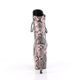 ADORE - 18 cm pleaser h�ye h�ler boots slangem�nster rosa