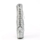 ADORE-GWR 18 cm pleaser h�ye h�ler boots glitter s�lv