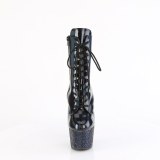 BEJ-1020-7 - 18 cm pleaser h�ye h�ler boots strass svart