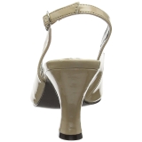 Beige Patent 7,5 cm JENNA-02 big size sandals womens