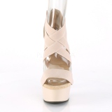 Beige elasticated band 15 cm DELIGHT-669 pleaser womens shoes