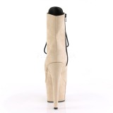Beige faux suede 18 cm ADORE-1021FS Pole dancing ankle boots