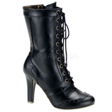 Black 10,5 cm TESLA-102 lace up womens ankle boots