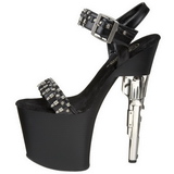 Black 19 cm BONDGIRL-712 Platform Gun High Heels