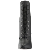 Black Leatherette 10 cm DREAM-1020 big size ankle boots womens