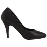 Black Leatherette 10 cm VANITY-420 pointed toe pumps high heels