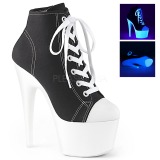 Black Neon 18 cm ADORE-700SK-02 Canvas high heels chucks