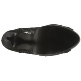 Black Satin 13,5 cm BELLA-26 Rhinestone Platform Pumps Shoes