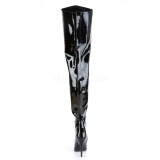 Black Shiny 13 cm SEDUCE-4010 Thigh High Boots for Men