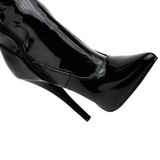 Black Shiny 15 cm DOMINA-3000 Thigh High Boots for Men